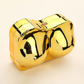 METALLIC SCULPTED BUST BODY SHAPE CLUTCH EVENING BAG/ CROSSBODY BAG